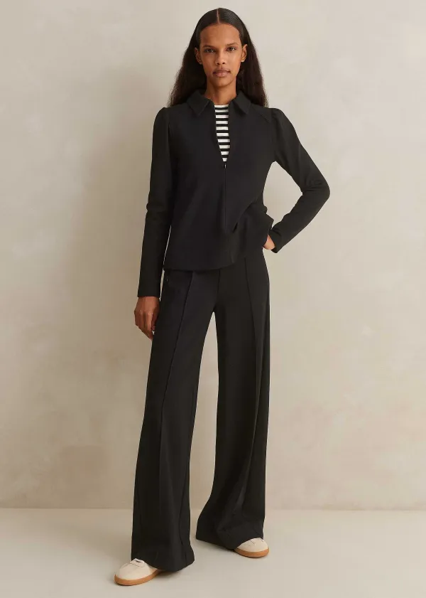 Online ME+EM Regular Length Travel Tailoring Palazzo Black
