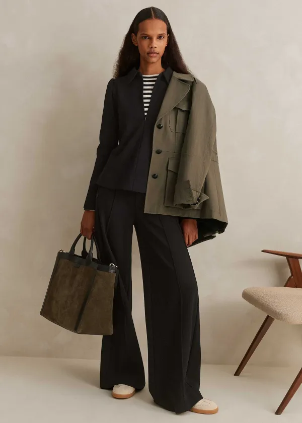 Online ME+EM Regular Length Travel Tailoring Palazzo Black