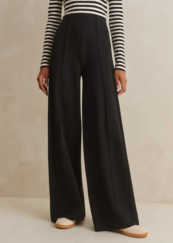 Online ME+EM Regular Length Travel Tailoring Palazzo Black