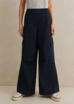 Sale ME+EM Relaxed Low-Rise Cargo Trouser Navy