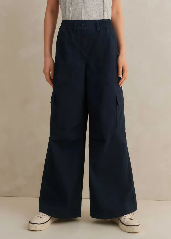 Sale ME+EM Relaxed Low-Rise Cargo Trouser Navy