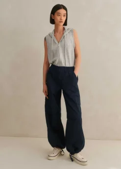 Sale ME+EM Relaxed Low-Rise Cargo Trouser Navy