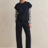 ME+EM Roll Cuff Sweatshirt + Jogger Co-Ord Blue