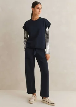 ME+EM Roll Cuff Sweatshirt + Jogger Co-Ord Blue