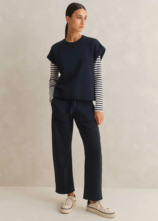 ME+EM Roll Cuff Sweatshirt + Jogger Co-Ord Blue