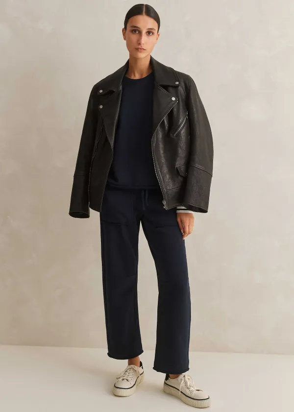 ME+EM Roll Cuff Sweatshirt + Jogger Co-Ord Blue