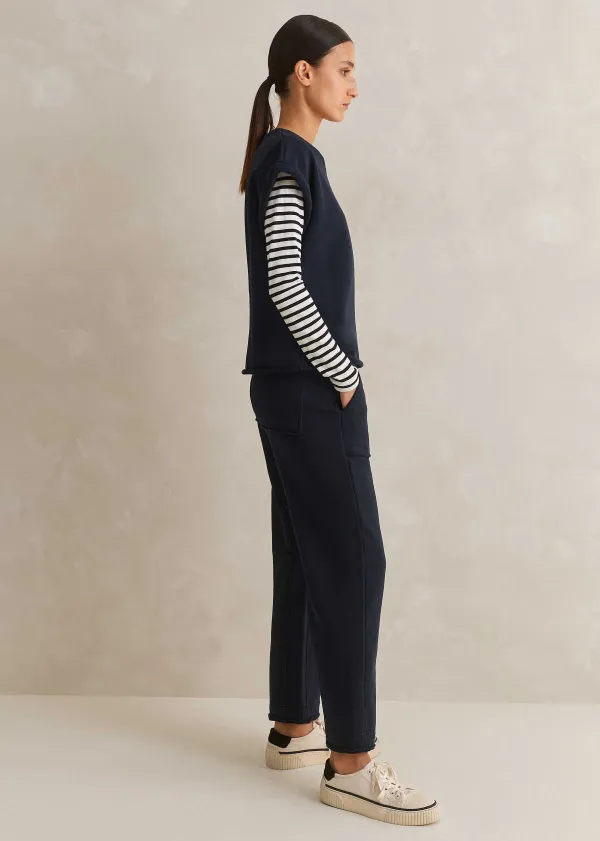 ME+EM Roll Cuff Sweatshirt + Jogger Co-Ord Blue