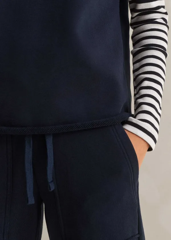 ME+EM Roll Cuff Sweatshirt + Jogger Co-Ord Blue