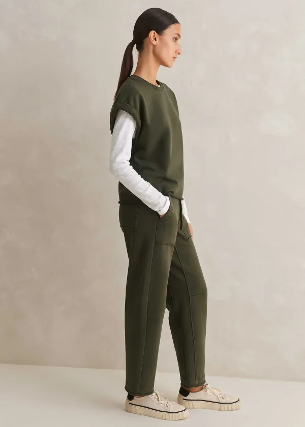 Sale ME+EM Roll Cuff Sweatshirt + Jogger Co-Ord Green