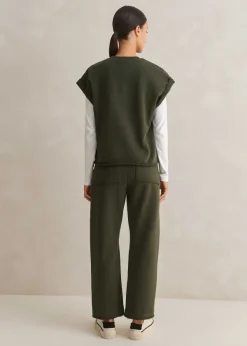 Sale ME+EM Roll Cuff Sweatshirt + Jogger Co-Ord Green