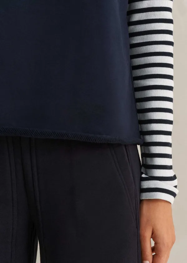 Discount ME+EM Roll Cuff Sweatshirt + Trouser Co-Ord Blue