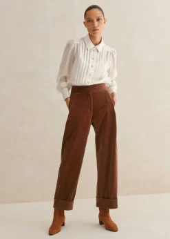 Best ME+EM Scallop Pleat Detail Blouse + Cami Light Cream
