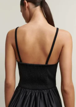 Clearance ME+EM Seam Detail Mixed Media Maxi Dress Black