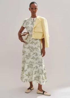 Hot ME+EM Shadow Berry Print Maxi Dress Light Cream/Green/Multi