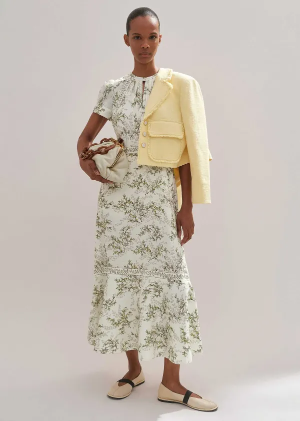 Hot ME+EM Shadow Berry Print Maxi Dress Light Cream/Green/Multi