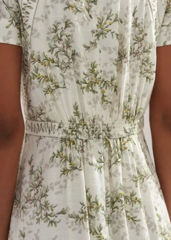 Hot ME+EM Shadow Berry Print Maxi Dress Light Cream/Green/Multi