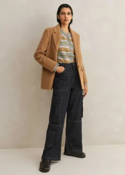 Sale ME+EM Shearling Buckle Clog Black