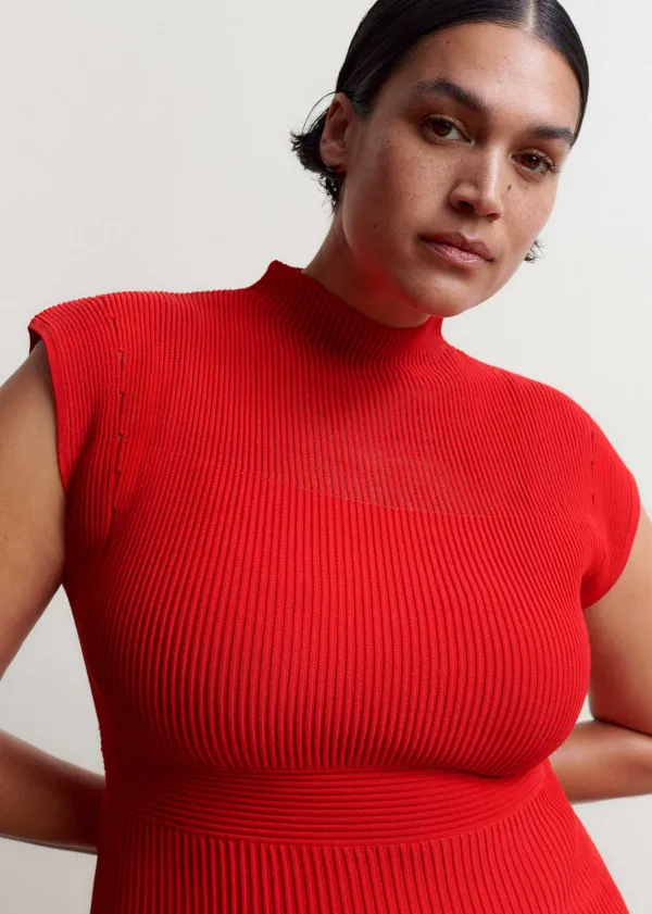 Discount ME+EM Sheer Panelled Evening Knit Maxi Dress