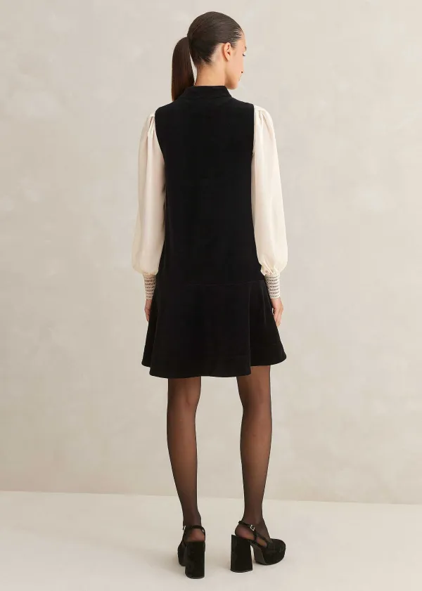 Hot ME+EM Sheer Sleeve Crew Neck Layering Top Cream