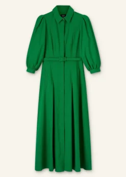 ME+EM Shirt Maxi Dress Spring Green