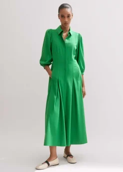 ME+EM Shirt Maxi Dress Spring Green