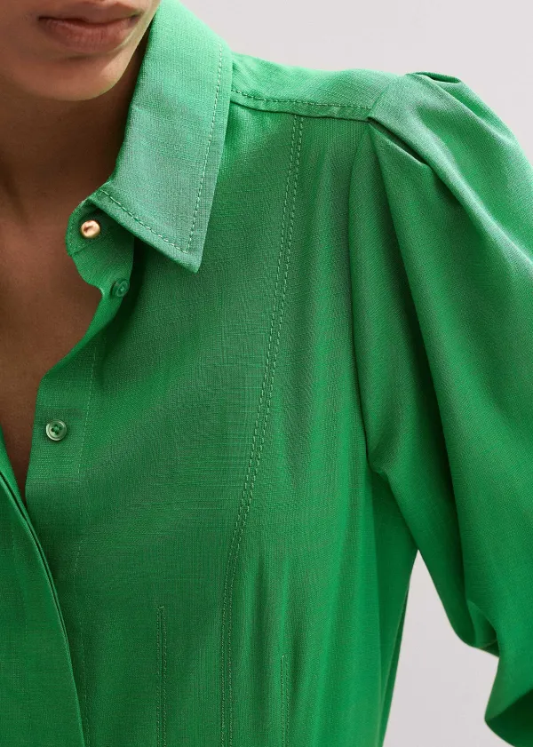ME+EM Shirt Maxi Dress Spring Green