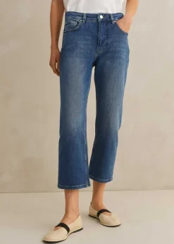 Sale ME+EM Short Authentic Slim Crop Jean Blue Wash
