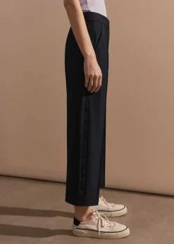 Hot ME+EM Short Length Slim Crop Forever Trouser Navy