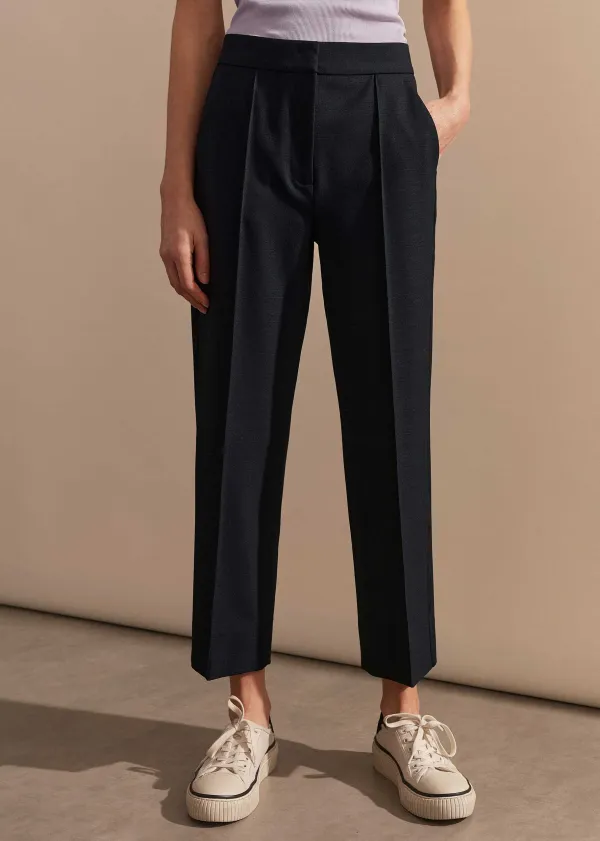 Hot ME+EM Short Length Slim Crop Forever Trouser Navy