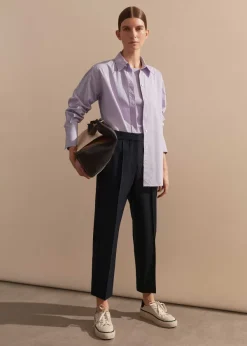 Hot ME+EM Short Length Slim Crop Forever Trouser Navy