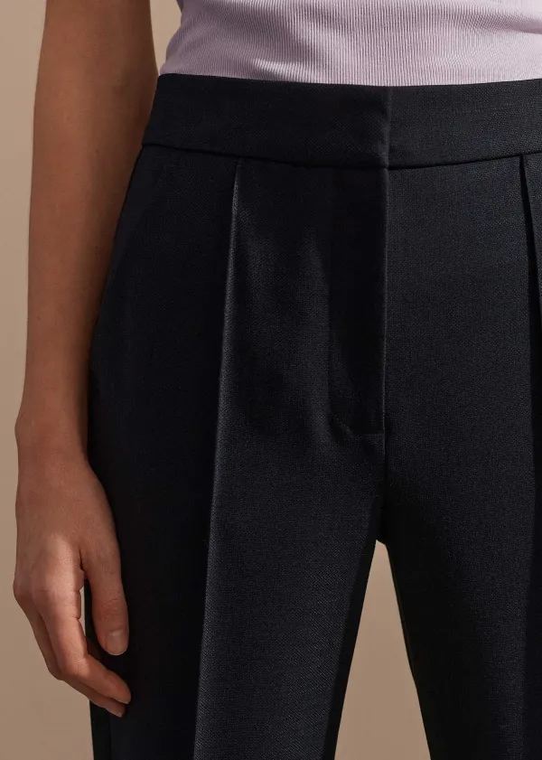 Hot ME+EM Short Length Slim Crop Forever Trouser Navy