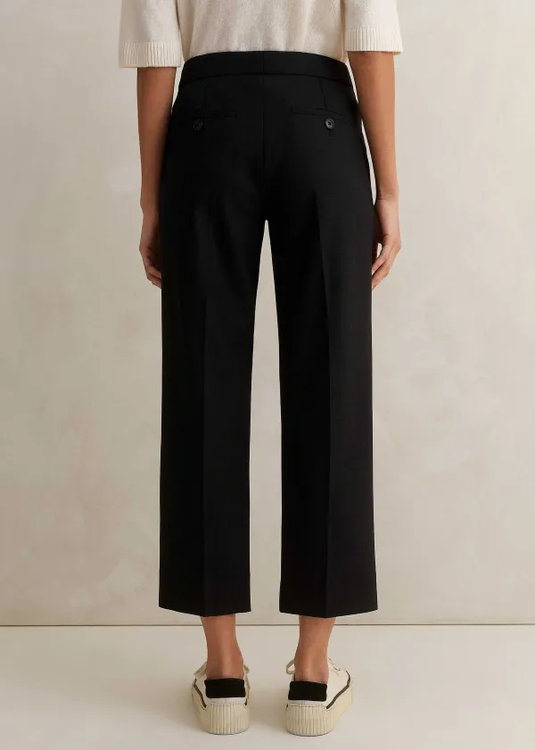 Hot ME+EM Short Length Slim Crop Forever Trouser Black