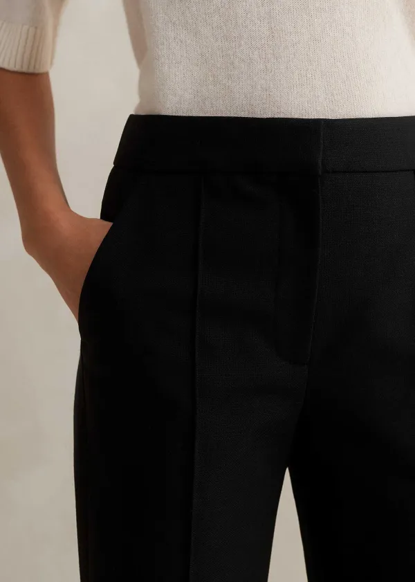 Hot ME+EM Short Length Slim Crop Forever Trouser Black