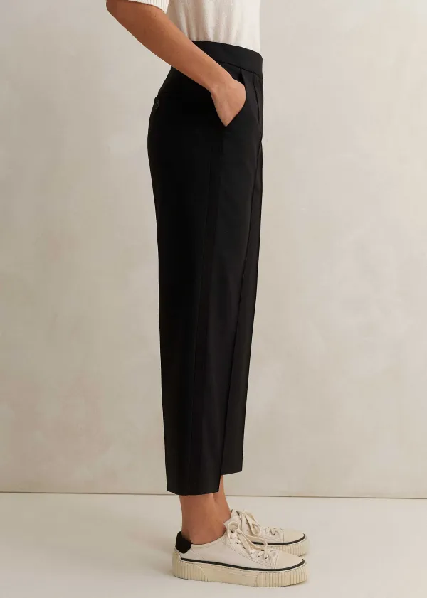 Hot ME+EM Short Length Slim Crop Forever Trouser Black