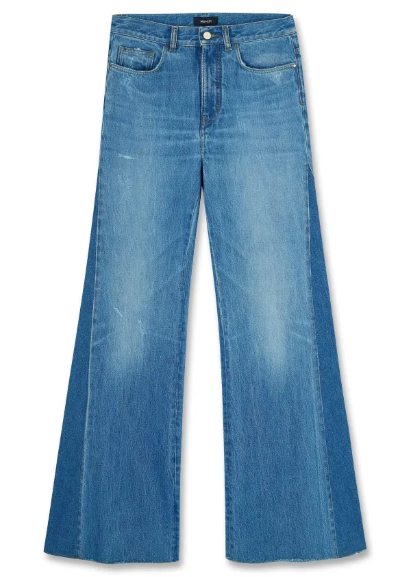 Clearance ME+EM Short Length Split Seam Flare Jean Blue