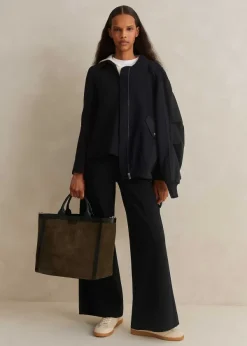 Discount ME+EM Short Length Travel Tailoring Palazzo Navy