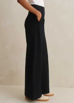 Discount ME+EM Short Length Travel Tailoring Palazzo Navy