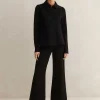Online ME+EM Short Travel Tailoring Kick Flare Trouser Co-Ord Black