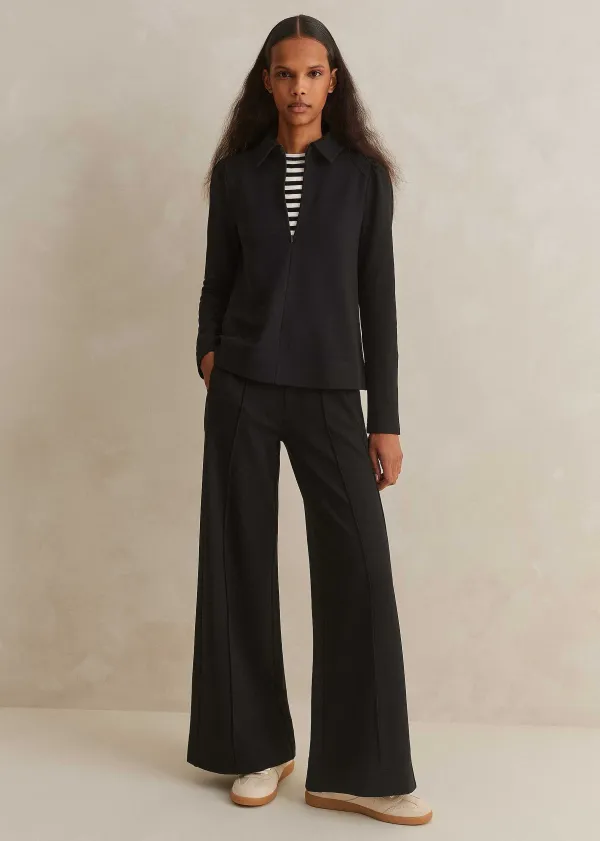 Discount ME+EM Short-Length Travel Tailoring Palazzo Co-Ord Black