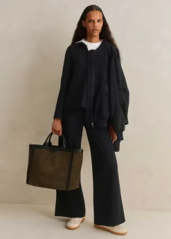 ME+EM Short-Length Travel Tailoring Palazzo Co-Ord Blue