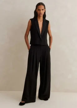 ME+EM Short-Length Wide-Leg Forever Tux Trouser Short Length
