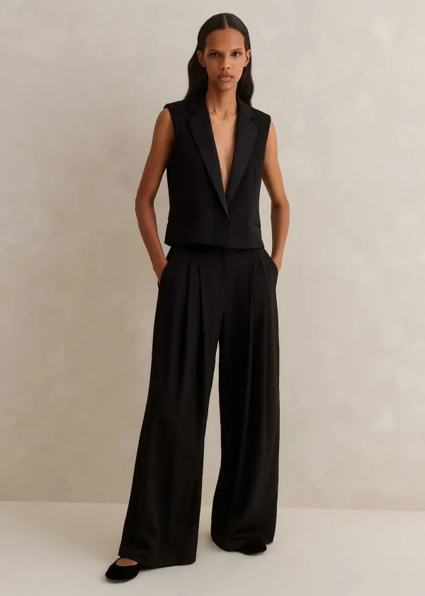ME+EM Short-Length Wide-Leg Forever Tux Trouser Short Length