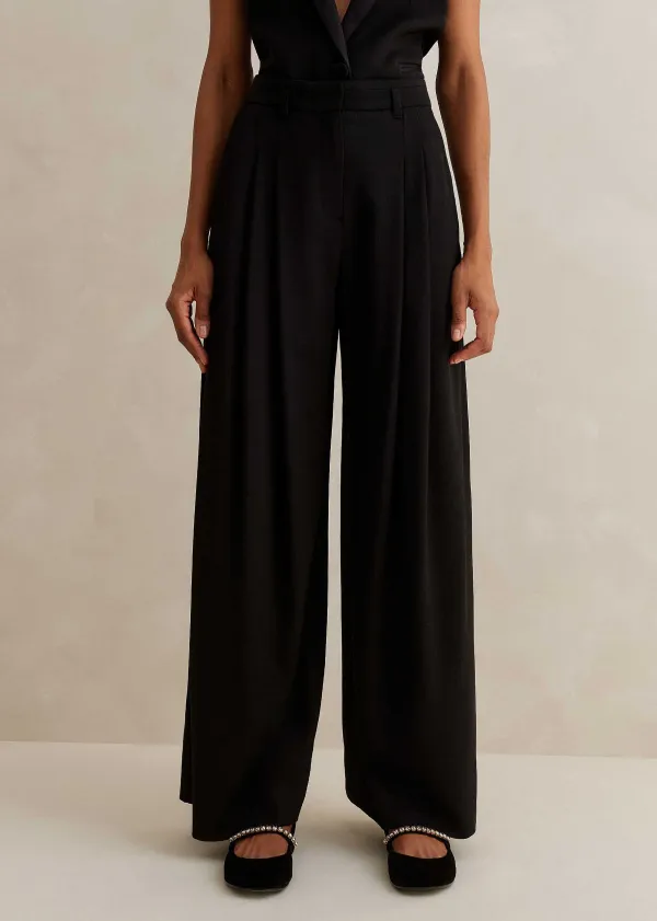 ME+EM Short-Length Wide-Leg Forever Tux Trouser Short Length