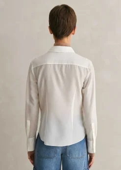 Hot ME+EM Silk Cotton Layering Shirt Cream