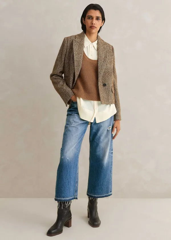 New ME+EM Silk Oversized Shirt Light Cream