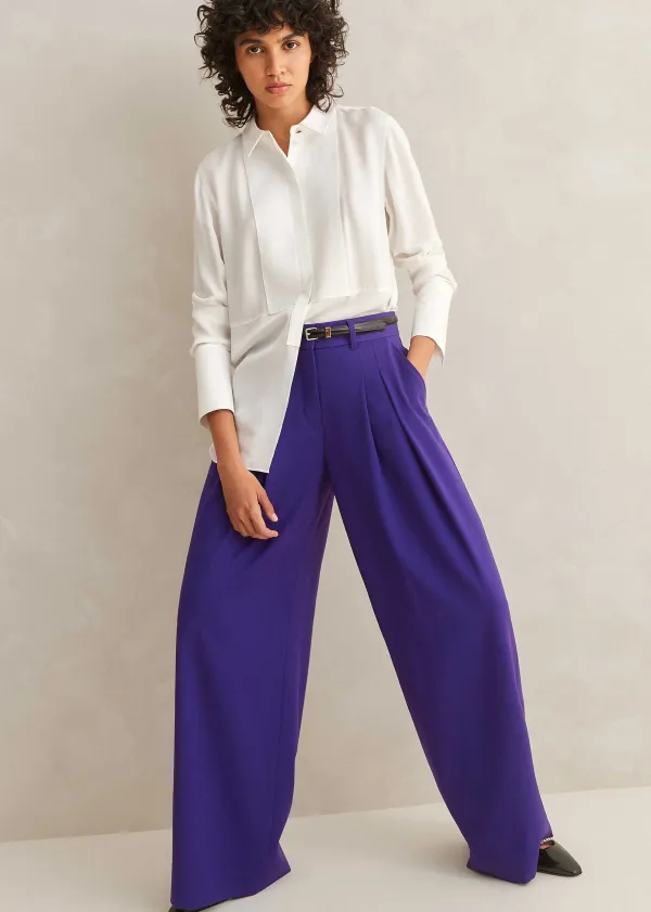 Sale ME+EM Silk Tux Shirt Soft White