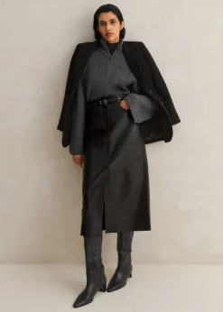 Best ME+EM Skinny Smooth Leather Belt Black