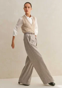Sale ME+EM Skinny Snake-Embossed Leather Belt Tan