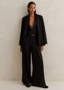 Clearance ME+EM Sleeveless Tux Jacket Black