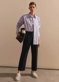 Online ME+EM Slim Crop Forever Trouser Navy